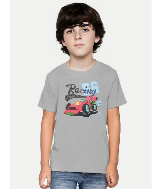 Radprix Grey Cotton Blend Boys T-Shirt ( Pack of 1 ) - None