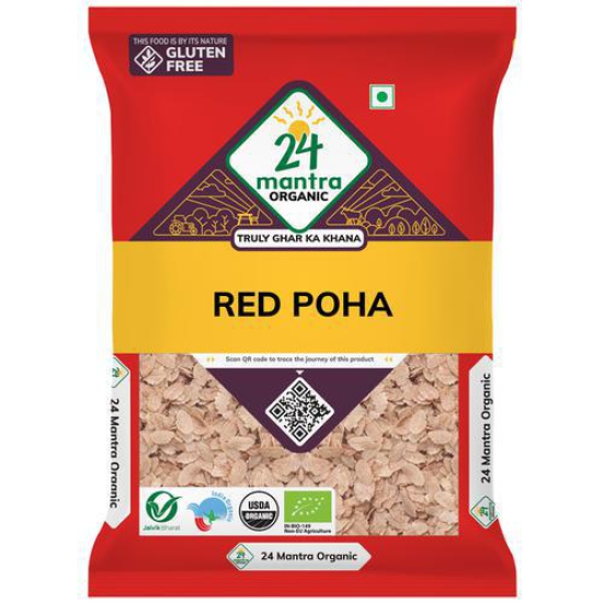 24 mantra Poha Thin Red 500g