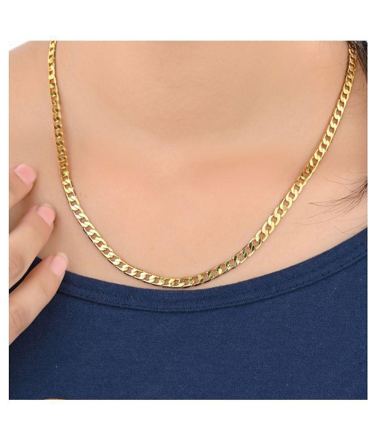 AanyaCentric 22inches Long Gold Plated Chain for Men Women Girls Boys - None