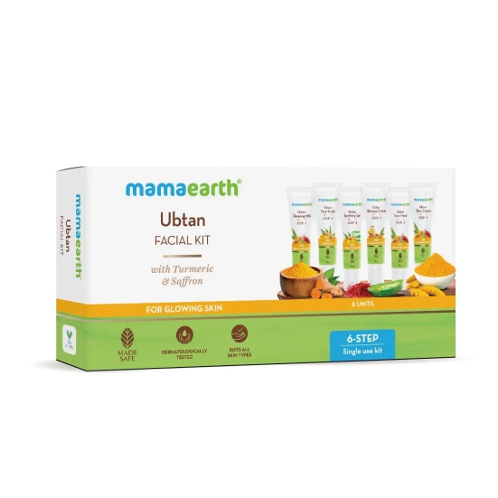 Mamaearth Ubtan Facial Kit With Turmeric & Saffron For Glowing Skin-60g