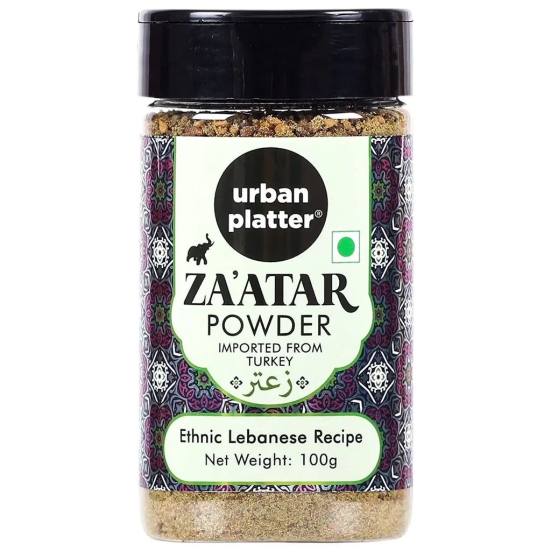 Urban Platter Zaatar Powder, 100g | Middle Eastern Spice Blend | Herby, Tangy and Nutty | Use as a dry rub or sprinkler | Imported from Turkey.