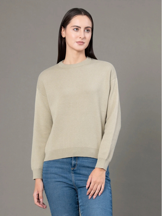 RedTape Round Neck Solid Sweater for Women |  Everyday Comfort