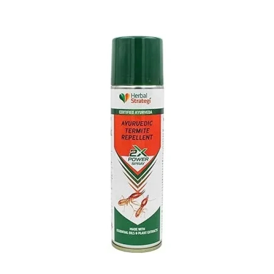 Herbal Strategi Ayurvedic Termite Repellent 200 ML | 2X power Aerosol Spray | Certified Ayurveda (AUYSH)| Non-Toxic & Eco friendly| No CFC and No side effects|Cruelty free & Vegan