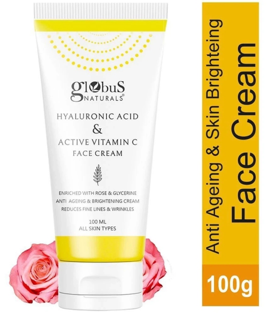 Globus Naturals Hyaluronic Acid & Vitamin C Face Cream, 100ml