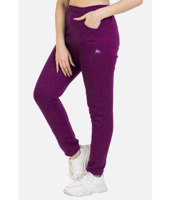 YHA Purple Fleece Womens Running Trackpants ( Pack of 1 ) - None