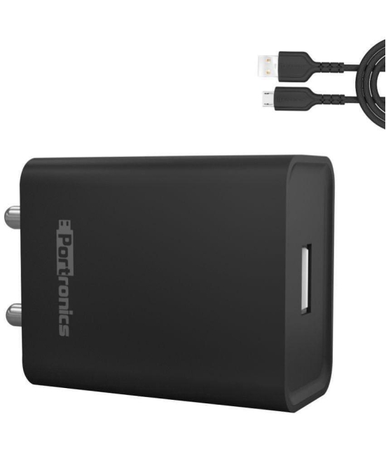 Portronics - USB 2.4A Wall Charger - Black