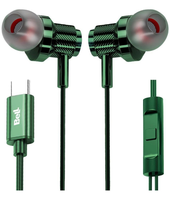 Bell BLHFK520 Type C Wired Earphone In Ear Noise Isolation Green