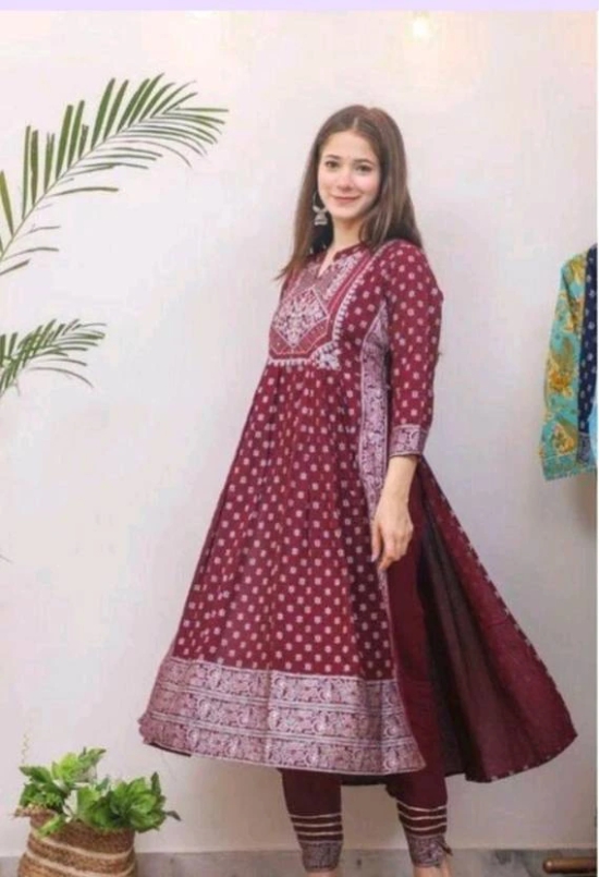 Anarkali Printed Anarkali Kurta, Bottom & Dupatta Set