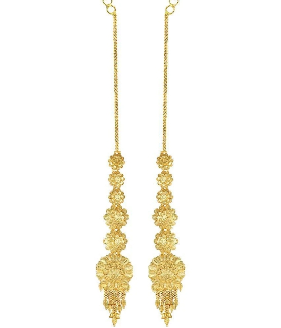 VIVASTRI Golden Jhumki Earrings ( Pack of 1 ) - Golden