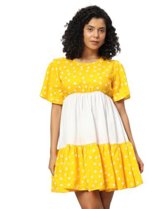 FUNDAY FASHION Women Casual Polka Dot Fit & Flare Dress