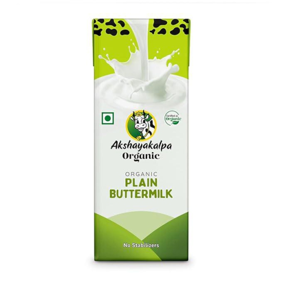 Organic Plain Butter Milk UHT 200 Ml