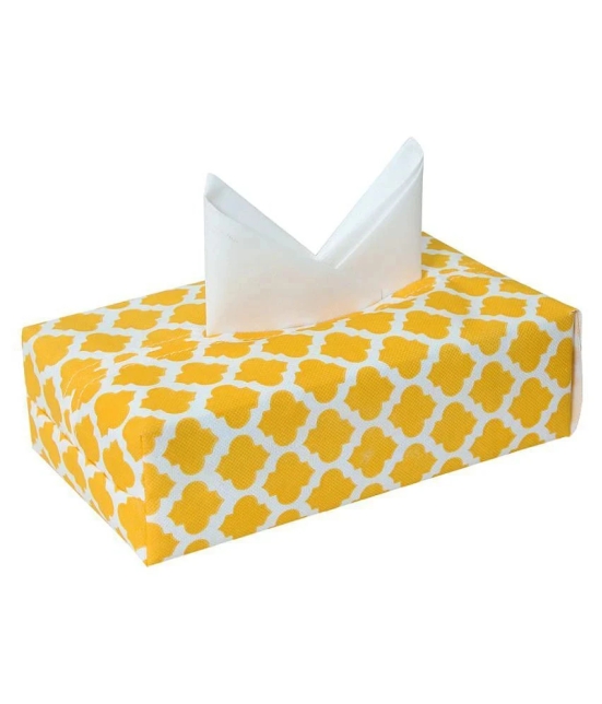 PrettyKrafts Car Tissue Dispenser Plastic Yellow