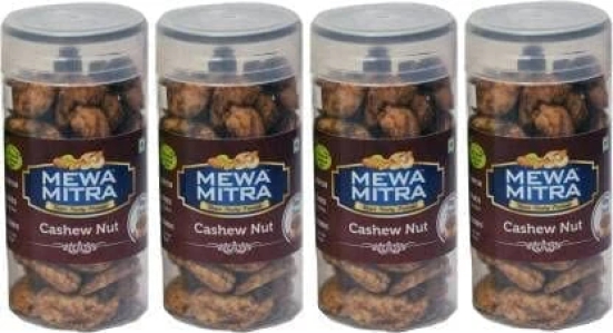 Mewa Mitra Cashew Nut | Hing Jeera Flavour | Hot Air Roasted (Not Fried) | Crispy & Crunchy | Kaju | Power Snack (400 G)| Pack Of 4