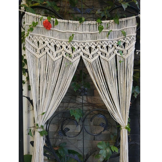 MACRAME ROPE CURTAIN-Ivory / 2