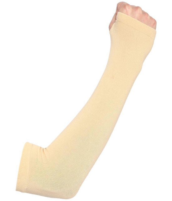 FITMonkey - HighPerformance UV Sun Protection Arm Sleeves Beige - Single Set - Freesize