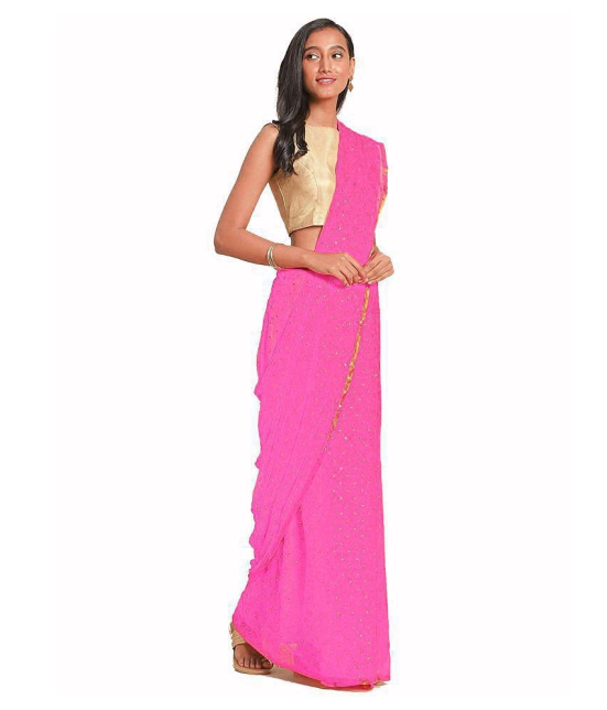 Bhuwal Fashion Pink Georgette Saree