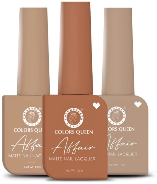 Colors Queen - Multi Matte Nail Polish ( Pack of 3 )