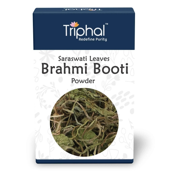 Brahmi Booti Powder - Bacopa  Monnieri Leaf Powder | 100% Pure & Natural | Triphal