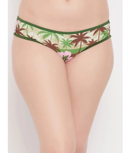 Clovia - Green Nylon Printed Womens Bikini ( Pack of 1 ) - None