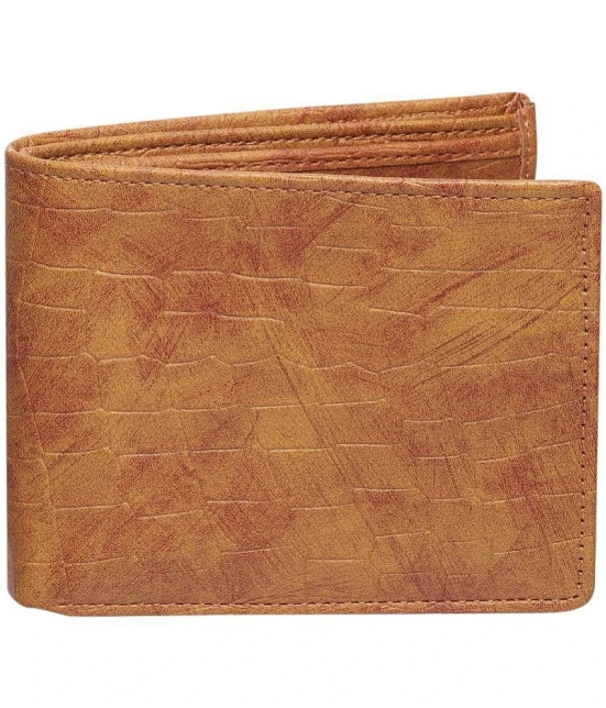 Loopa - Tan PU Mens Regular Wallet ( Pack of 1 ) - Tan