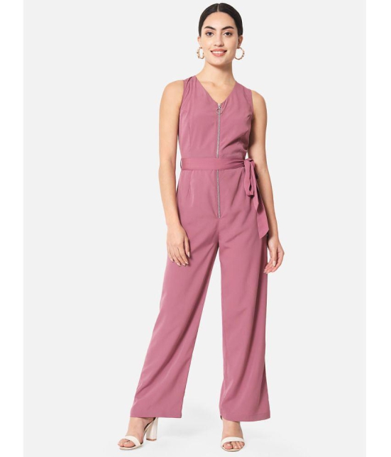 ALL WAYS YOU - Pink Crepe Regular Fit Womens Jumpsuit ( Pack of 1 ) - None