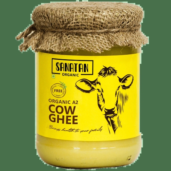 Sanatan Organic A2 Certified Organic Pure Desi Cow Ghee - 500 ml