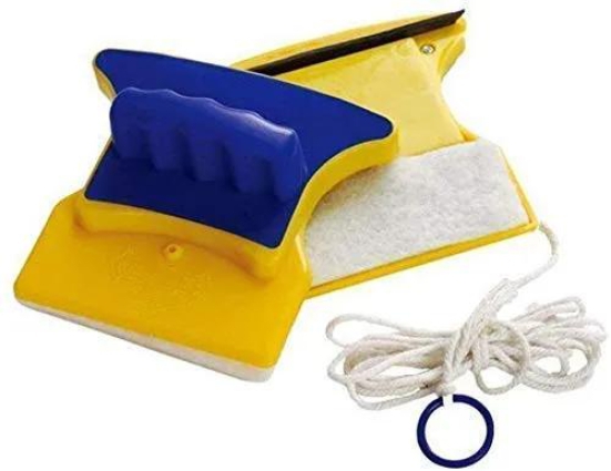 UK-0214 Window Cleaner Double-Side Glazed Two Sided Glass Cleaner Wiper with 2 Extra Cleaning Cotton Cleaner Squeegee Washing Equipment