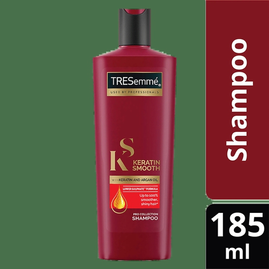 Tresemme Keratin Smooth Pro Collection Shampoo - Keratin & Argan Oil, Lower Sulphate Formula, Upto 100% Smoother Shiny Hair, 180 Ml