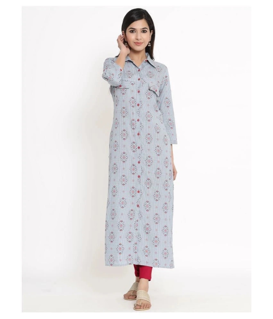 Kbz - Grey Rayon Womens Straight Kurti ( ) - XXL