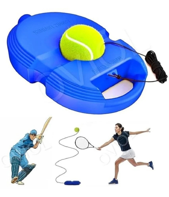 HORSE FIT Tennis Trainer Rebound Ball with String Solo Tennis Trainer Set Self Tennis Practice Ball with String Cricket Trainer Rebound Ball with Rope Fill Sand or Water (Multicolor) - Multi