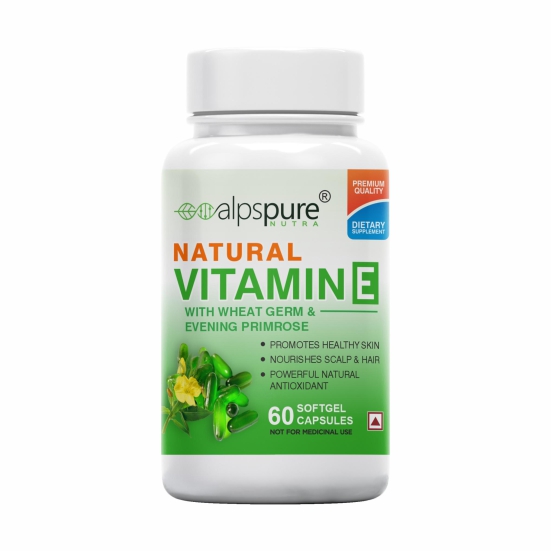 Natural Vitamin E Softgel Capsules-120 Capsules