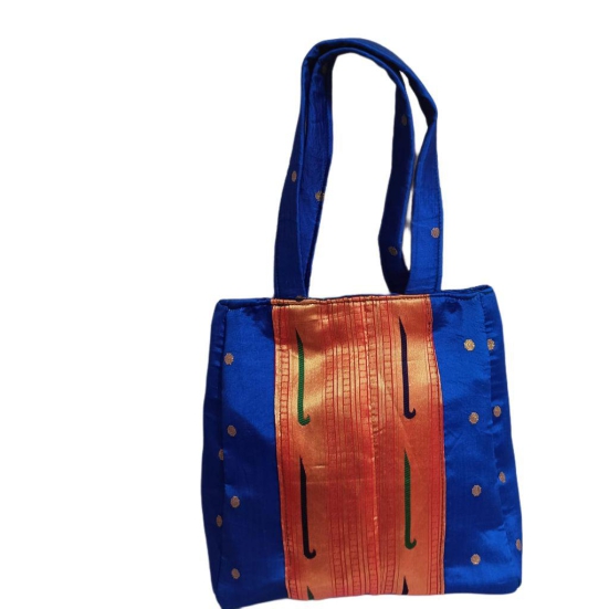 Paithani Handbag Blue