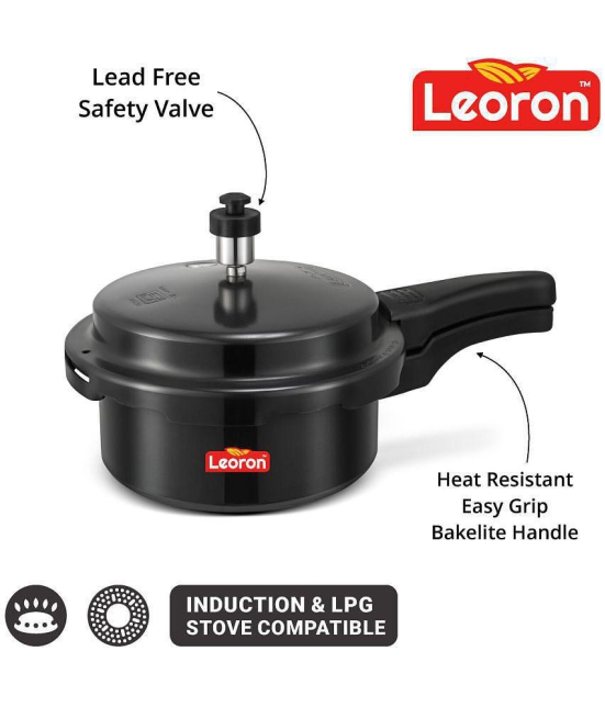 LEORON 2 L Hard Anodized OuterLid Pressure Cooker With Induction Base