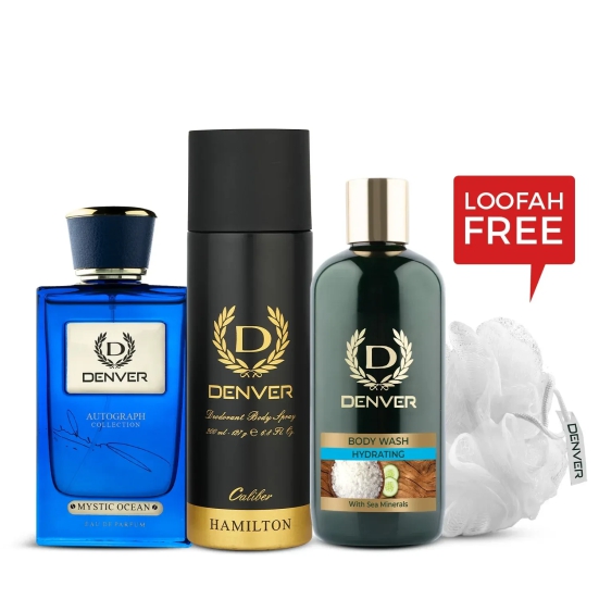 Denver Gift Pack Autograph Collection Mystic Ocean |  Bodywash Hydrating | Hamilton Caliber 200ml