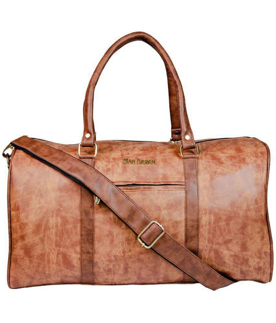 Man Arden - Tan Leather Duffle Bag - Onesize