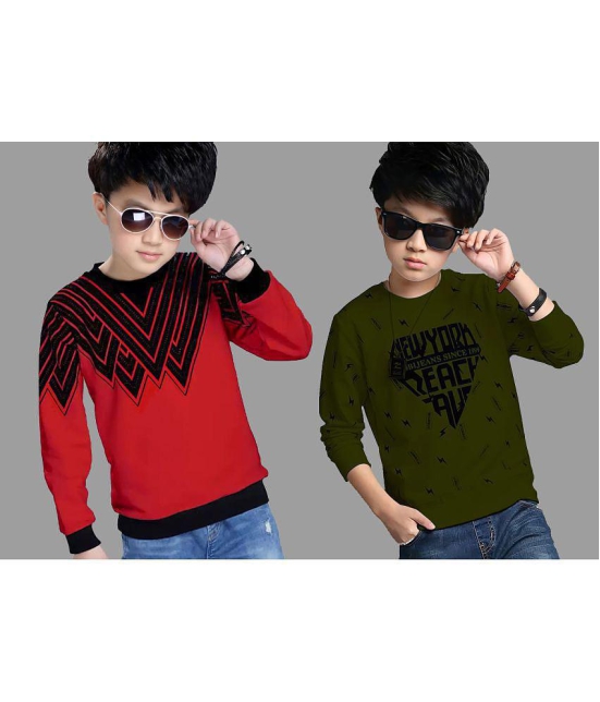 Supersquad - Multi Color Cotton Boys Sweatshirt ( Pack of 2 ) - None