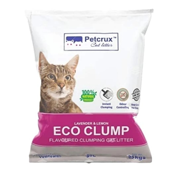 Petcrux Lavender Scented Eco Clumping Cat Litter-2x5kg