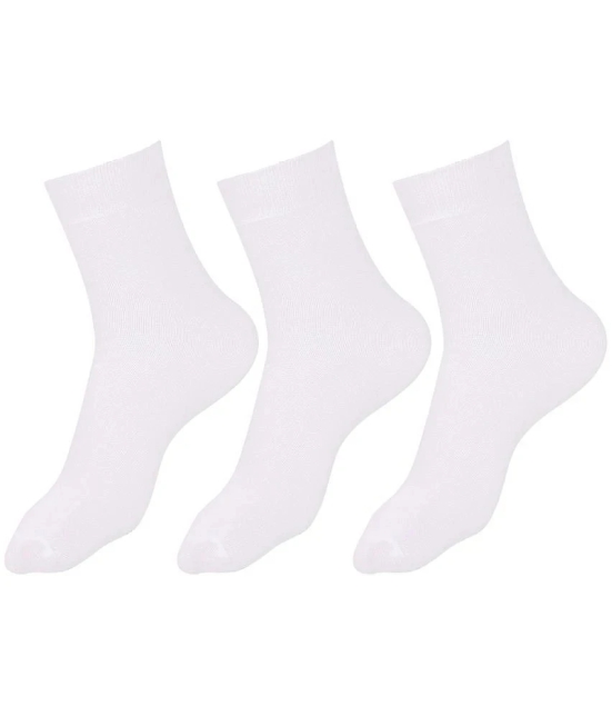 Dollar - White Cotton Boys School Socks ( Pack of 3 ) - Free Size