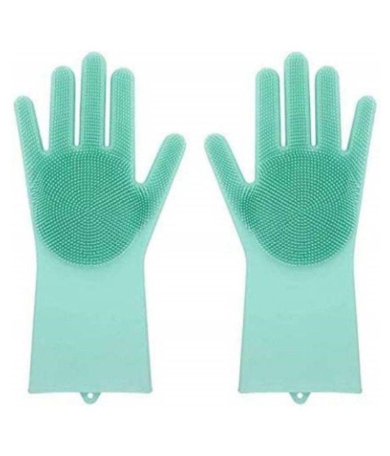 AJRO DEAL Washing Gloves Latex Latex Medium Cleaning Glove