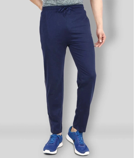 NEUVIN - Navy Cotton Mens Trackpants ( Pack of 1 ) - L