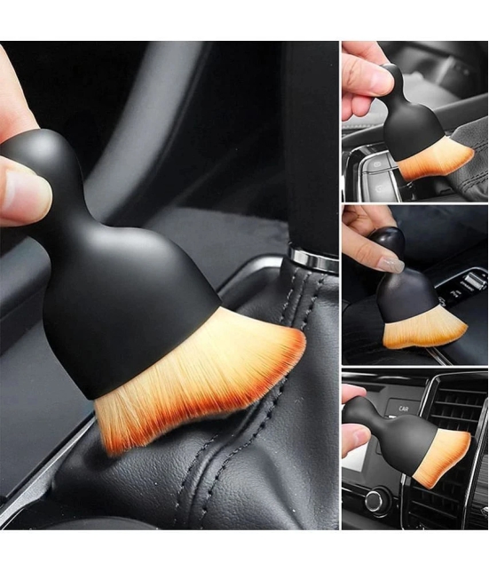 HOMETALES Mini Plastic Dusting Brush for Car Dashboard Cleaning, Inside cleaning Purpose Only (Pack of 1)