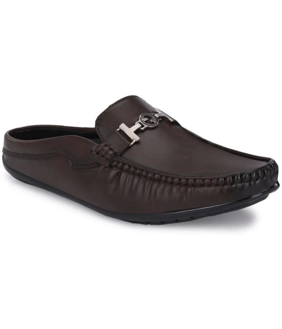 Leeport - Brown Mens Mules Shoes - None