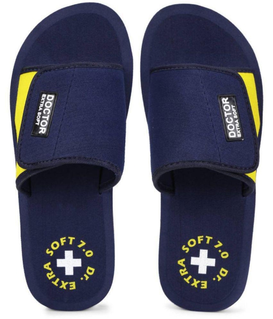 DOCTOR EXTRA SOFT - Navy Mens Slide Flip Flop - None