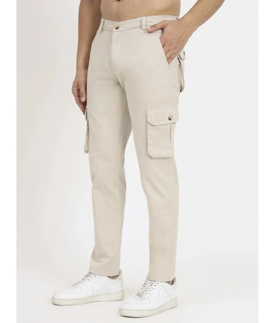 RAGZO Regular Flat Mens Cargos - Cream ( Pack of 1 ) - None