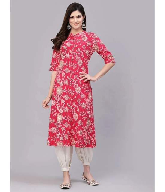 Stylum - Pink Rayon Womens Front Slit Kurti ( Pack of 1 ) - None