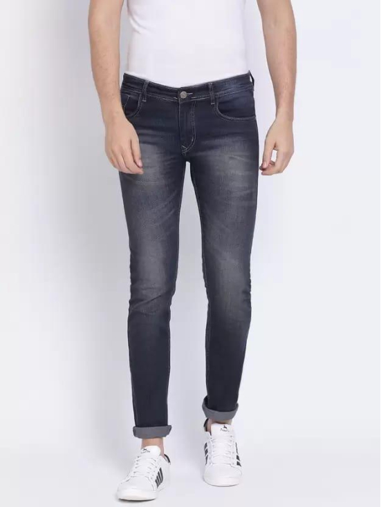 Men Skinny Mid Rise Blue Jeans