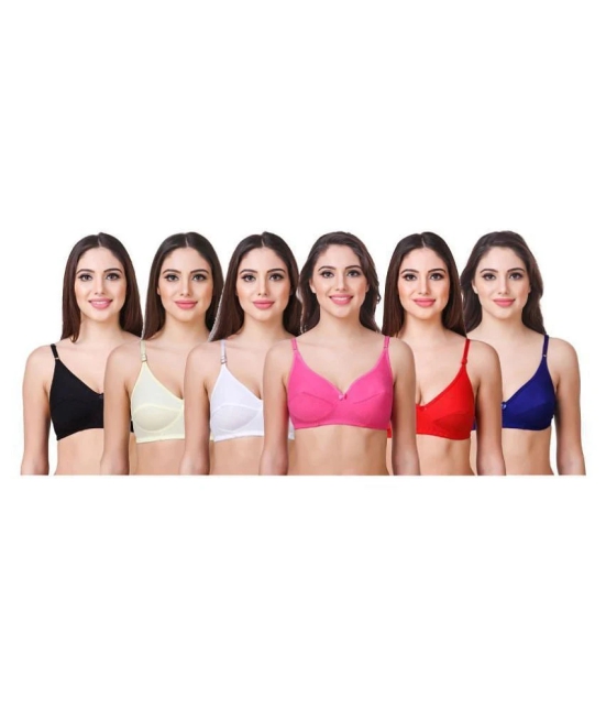 Kiran Enterprises Cotton Push Up Bra - Multi Color - 34B