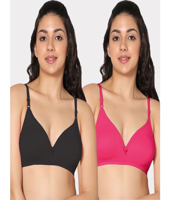 IN CARE LINGERIE - Multicolor Cotton Non Padded Women's T-Shirt Bra ( Pack of 2 ) - None