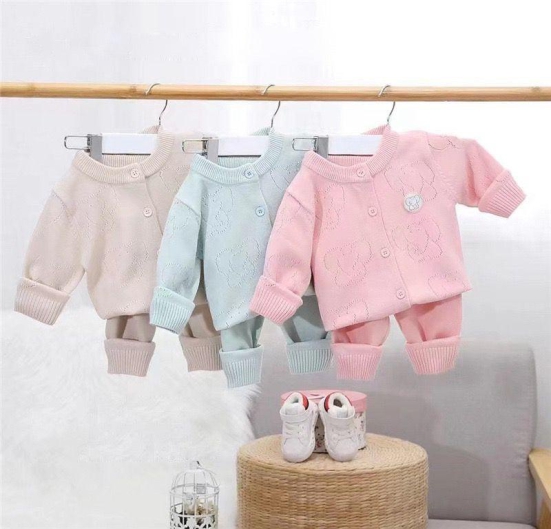 Elephant Kintted Co-ord Set-pink / 2-3 years