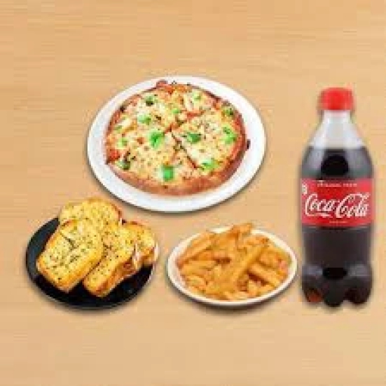 Veg Pizza Small +Fries+Jamun+Coke